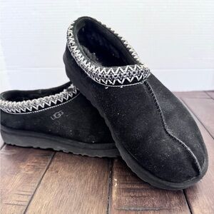 UGG Tasman 2 Braid Suede Upper Wool Lined Women 7 Slides Black